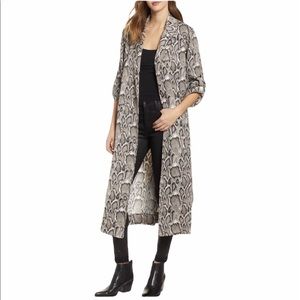 AFRM Snakeskin Duster Cardigan NWOT